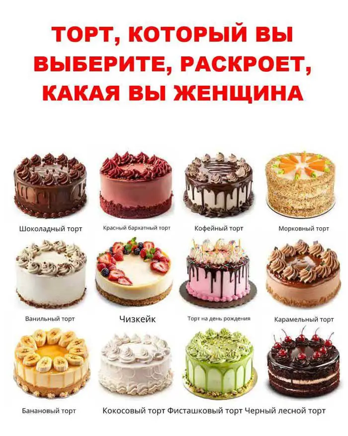 «Выбери свой любимый торт — и я расскажу, какую тайну скрывает твой характер! 🎂✨»