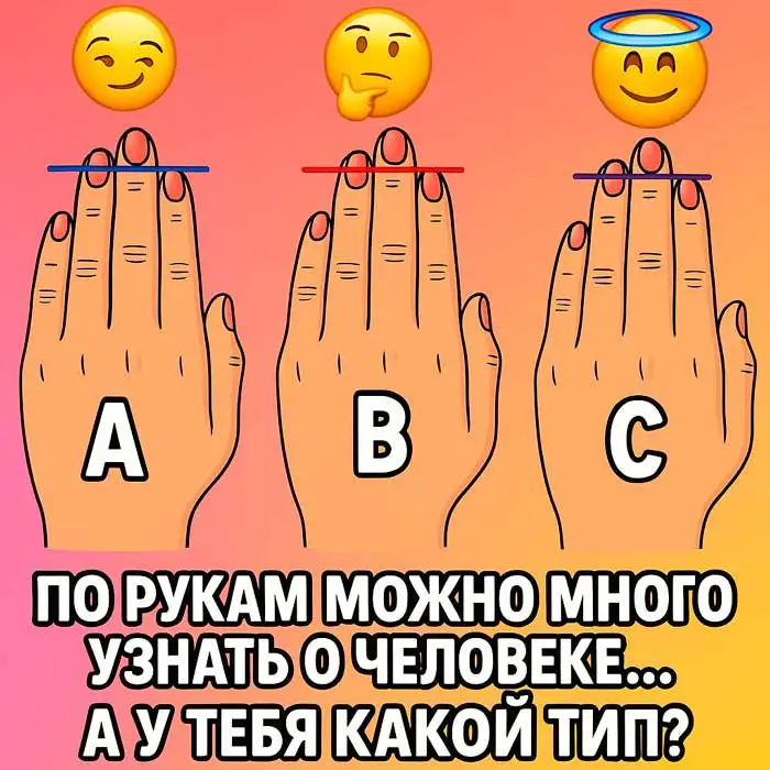 🤯 Сравни длину пальцев и узнай правду о себе — результат удивит!