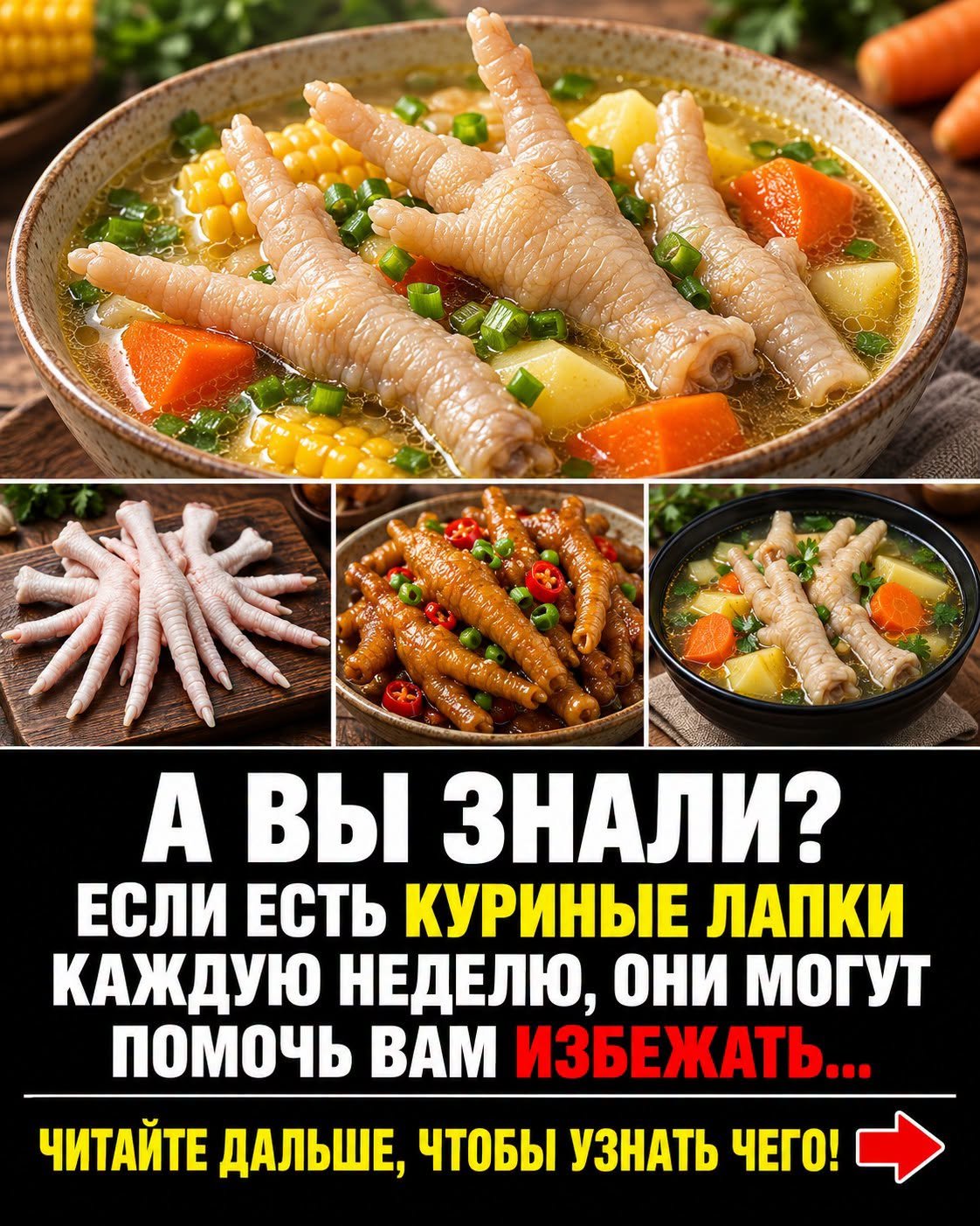 Вы всё ещё выбрасываете куриные лапки? Узнав это, вы передумаете